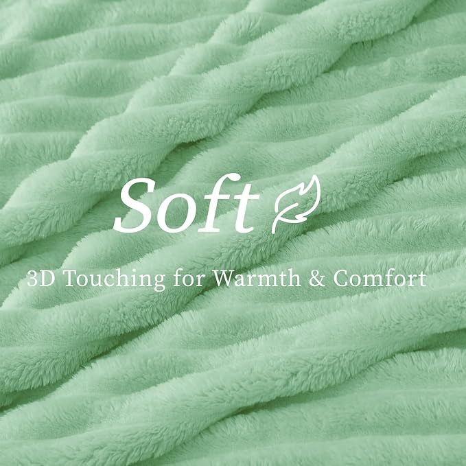BEDELITE Ribbed Fleece Throw Blanket - Image 4