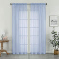 Sheer Curtains 84 inches Long 2 Panels Set by OWENIE