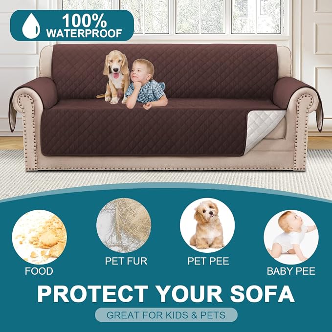 Turquoize 100% Waterproof Sofa Covers Couch Cover Sofa Cover - Image 2