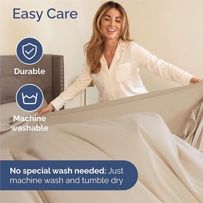 King Sheets Set 6 Piece - Includes 4 Pillowcases - Bed Sheets King Size - Soft Hotel Luxury Bedding - Cooling, Comfy, Fade Free & Breathable - 1 Flat & 1 Fitted & 4 Pillowcases w/ Deep Pockets - Wheat