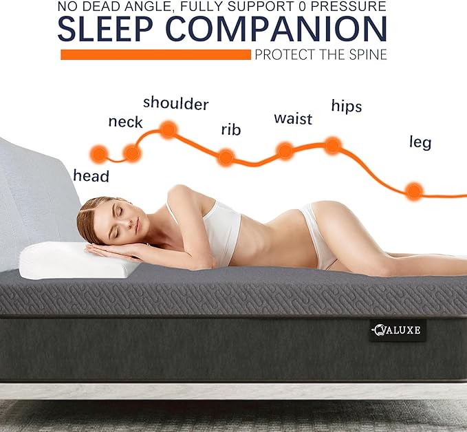 VALUXE 3 Inch Gel Memory Foam Mattress Topper Twin Size High Density Cooling Pad Pressure Relief Bed Topper Grey (with Removable & Washable Bamboo Cover)