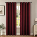 Joydeco Blackout Curtains for Bedroom 90 Inch Drapes 2 Panels Burgundy | by JOYDECO