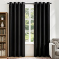 Joydeco Blackout Curtains 90 Inches Long, Room Darkening Grommet Drapes by JOYDECO