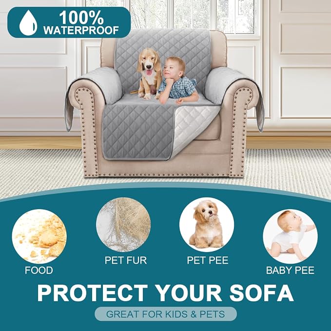 Turquoize 100% Waterproof Sofa Covers Chair Cover Slipcover Couch Protector - Image 2