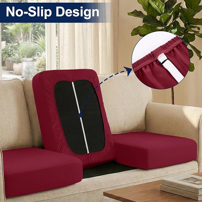 Smiry Waterproof Patio Cushion Covers, Stretch Outdoor Furniture Covers | Couch - Image 4