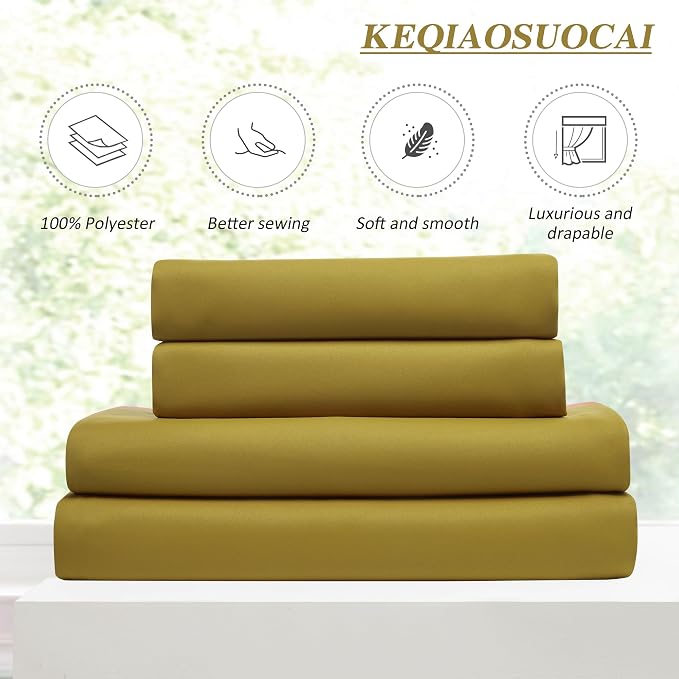 Yellow Pinch Pleated Curtains 108 Inch Length 2 Panels Set Noise Cancelling - Image 5
