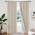 Joydeco Pinch Pleated Linen Curtains by JOYDECO