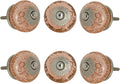 Perilla Home Set of 6 Pink Bubble Crystal Glass Knob for Kitchen Cabinets - Crystal Glass Handles and Pull Knob for Dresser Drawer | Living Room | Kitchen | Bathroom | Closet Cupboard Furniture