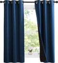 NICETOWN Moroccan Blue Full Shade Curtain Panels, Pair of Thermal Insulated & by NICETOWN