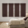 MIULEE 4 Panels Set Dark Brown Blackout Curtains 63 Inch Length Bedroom | by MIULEE
