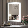 LED Bathroom Mirror, 24“x32“ Lighted Bathroom Mirror with Metal Framed, Extremely Bright LED Mirror for Bathroom, 3 Colors Dimmable, Anti-Fog, Memory, Wall Mounted Lighted Vanity Mirror