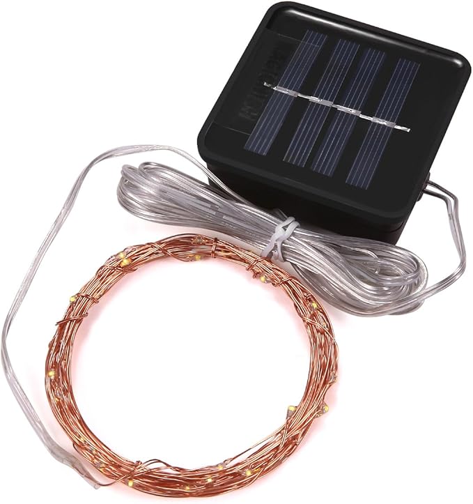 Magicnight Solar Mini Teeny Tiny Lights,Starry String Light for Garden Fairy,Tree,Railing,Arbor,Fence,16 Feet 50LEDs,2 Pack,Multi Colors