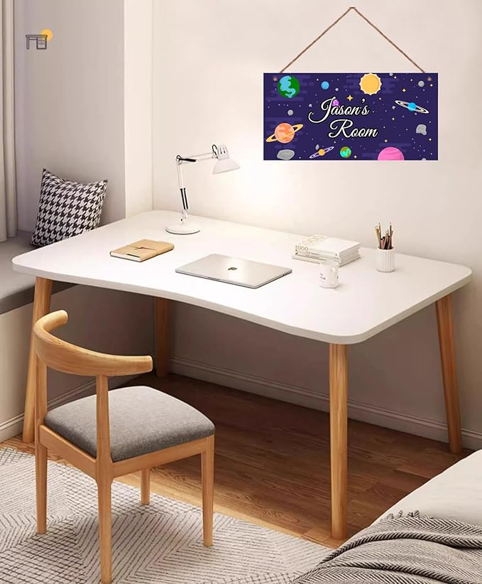 Personalized Sign Solar System Sign Sun Planet Wall Art Decoration Exquisite Decorative Signs Custom Name for Kids Room Wall Art Decor Outer Space Themed Nursery Decor For Boys Bedroom