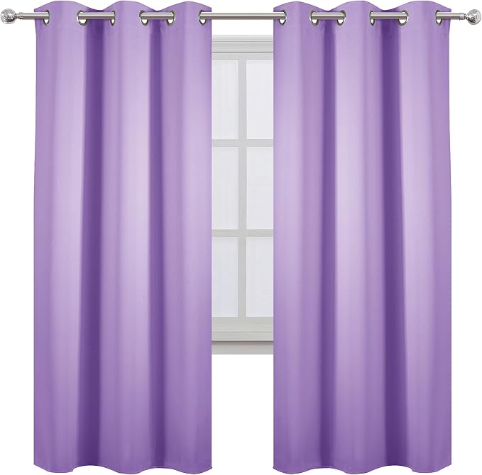Lavender Thermal Blackout Curtains/42 x 72 Inch/Set of 2 Panels Room Darkening - Image 2