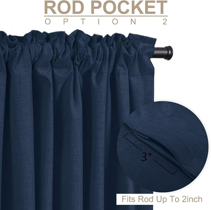 Faux Linen Total Blackout Curtains - Image 4