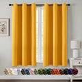 MIULEE Blackout Curtains for Bedroom 2 Panels 40 x 45 Inch Long Yellow | by MIULEE