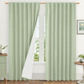 100% Blackout Linen Curtains 84 Inches Long by LAMIT