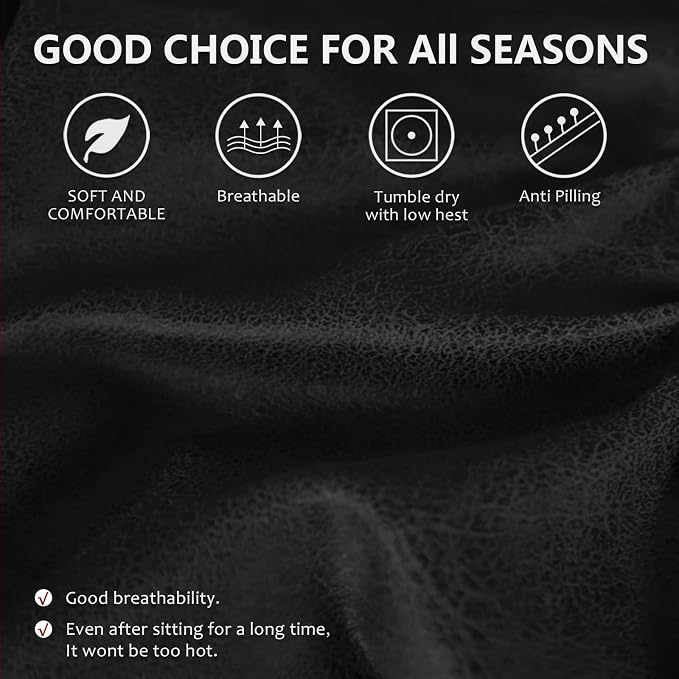 ANARACHON Leather Look Couch Cushion Covers Sofa Seat Slipcovers Sets Couches - Image 5