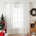 MIULEE 2 Panels Sheer Curtains for Living Room 54 X 84 Inches Ivory | Window by MIULEE