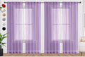 SpaceDresser Lavender Sheer Curtains 4 Panels Rod Pocket Semi-Sheer Curtain 63 by SpaceDresser