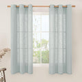 Sheer Linen Curtains 63 inch Long by LAMIT