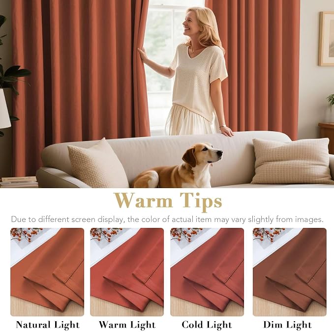 H.VERSAILTEX Solid Thermal Insulated Grommet Blackout Window Curtain Panels - Image 5
