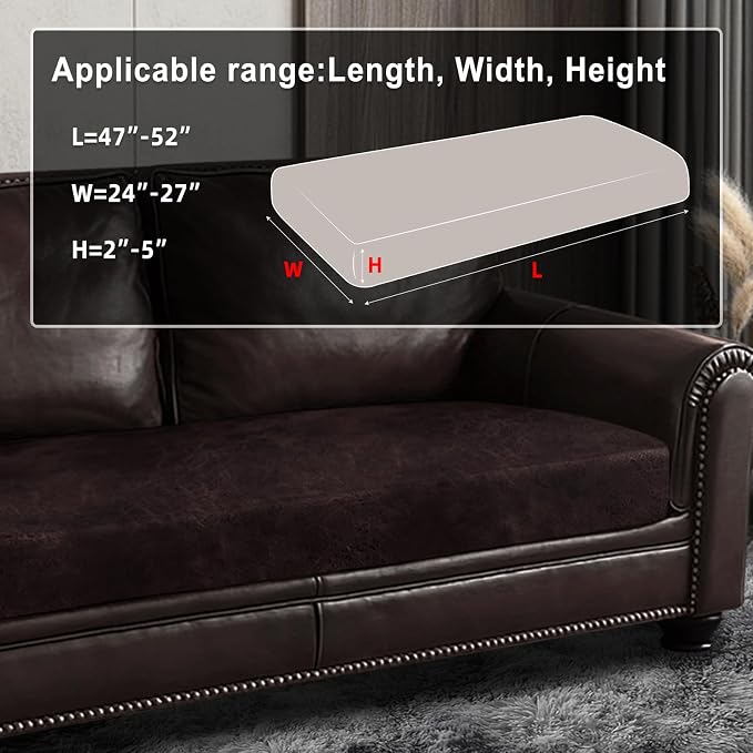 ANARACHON Leather Look Couch Cushion Covers Sofa Seat Slipcovers Sets Couches - Image 3