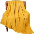 BEDELITE Fleece Blanket Soft Plush Twin Size Blanket Yellow 60"x80" | Ultra by BEDELITE