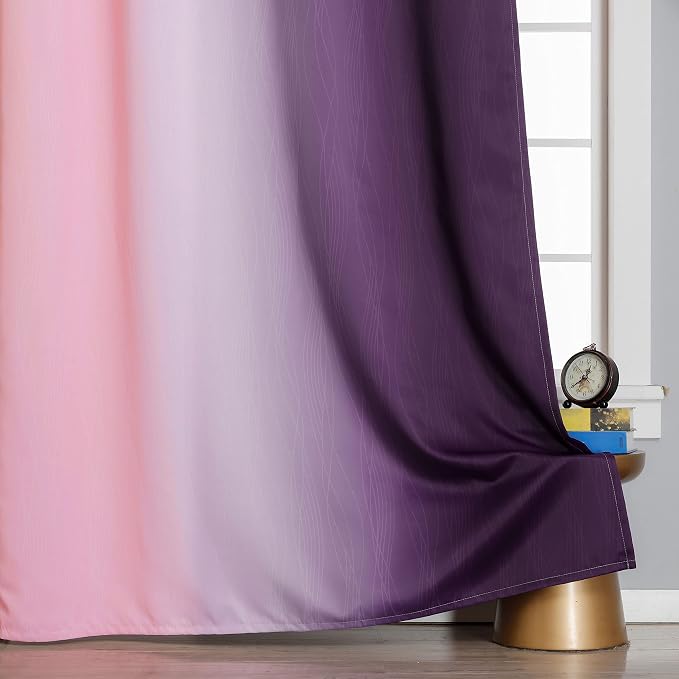 Pink and Purple Ombre Blackout Curtains - Image 6