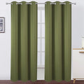 Blackout Curtains 38 x 84 inch/Olive Green Curtains Set of 2 Panels/Thermal by Lemomo