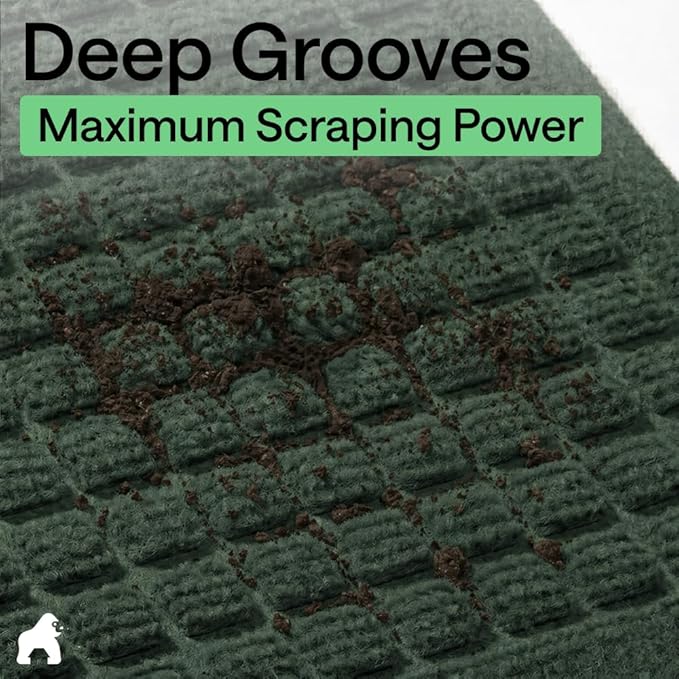 GORILLA GRIP® Ultra Absorbent Front Door Mat Outside Entrance, Traps Dirt and - Image 5