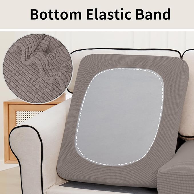 Easy-Going Stretch 2 Pieces Couch Cushion Cover - Image 4