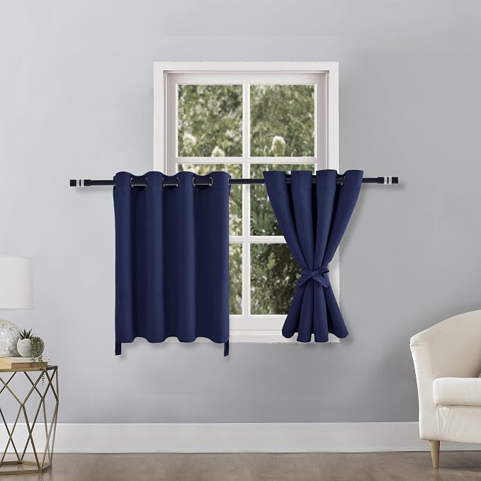 Blackout Curtains for Bedroom, 52 x 36 Inch, 2 Panels | Thermal Insulated & - Image 8