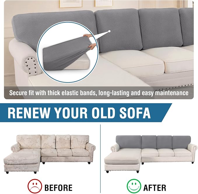 H.VERSAILTEX Backrest Cushion Covers Sectional Couch Back Cushion Covers - Image 5