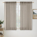 MIULEE Burlywood Birch Linen Curtains 52x45 Inch Long 2 Panels by MIULEE