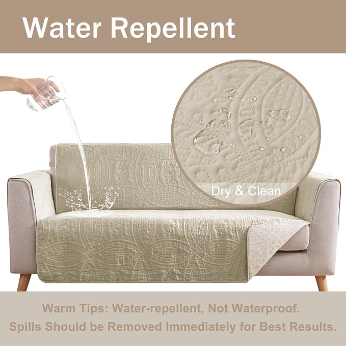 Quilted Grand Sofa Covers Washable, Couch Cover - Image 3