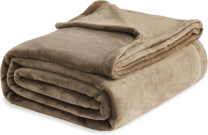 Bedsure GentleSoft Fleece Blankets King Size Camel by Unknown