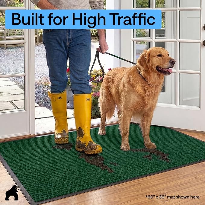 GORILLA GRIP Waterproof Traffic Guard Door Mat, Indoor Outdoor Heavy Duty - Image 7