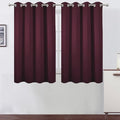 Burgundy Red Thermal Blackout Curtains/52 x 54 Inch/Set of 2 Panels Room by Lemomo