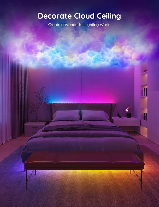 Govee 65.6 feet RGBIC LED Strip Lights for Bedroom, Smart Strip Lights Alexa Compatible, Color Changing LED Lights, Home Decor, 2 Rolls of 32.8 feet