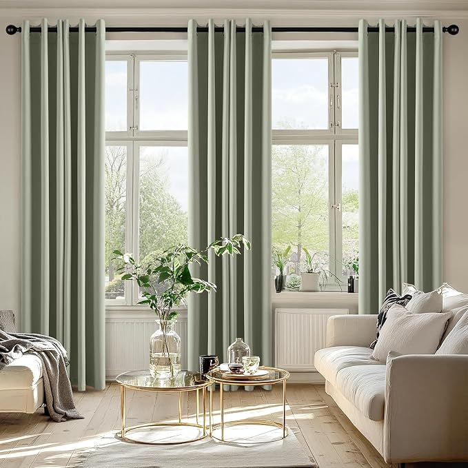 MIULEE Blackout Curtains for Bedroom 2 Panels 40 x 72 Inch Long Sage Green | - Image 6