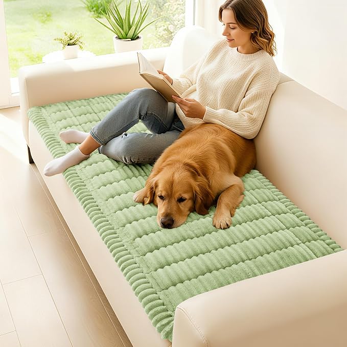 Couch Cover for Dogs, Washable Non Slip Plush Flannel Sofa Protector | Thick - Image 2