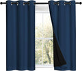 NICETOWN Moroccan Blue 100% Blackout Curtains 45 inches Long, Thermal Insulated by NICETOWN