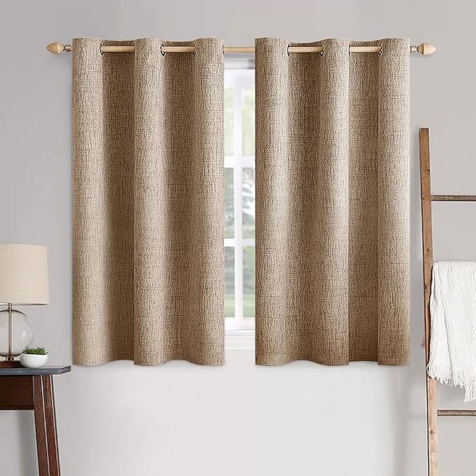 MIULEE 100% Blackout Linen Curtains by MIULEE