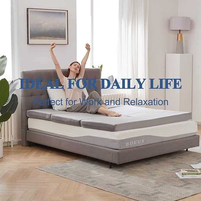 SINWEEK 4" Twin XL Memory Foam Folding Mattress with Storage Bag - Foldable Trifold Floor Bed Topper, CertiPUR-US Certified Guest Sleeping Pad, Machine Washable Cover