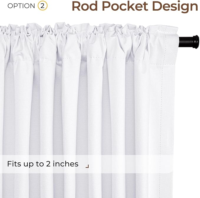 INOVADAY 100% Blackout Linen Curtains - Image 4