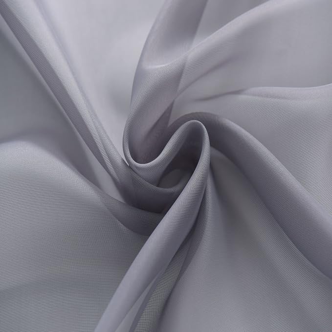 SpaceDresser Sheer Voile Window Treatment Rod Pocket Curtain Panels - Image 7