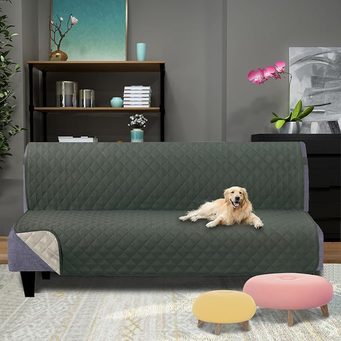 U-NICE HOME Futon Sofa Covers 68''Armless Couch Cover, Pet Friendly, Elastic - Image 2