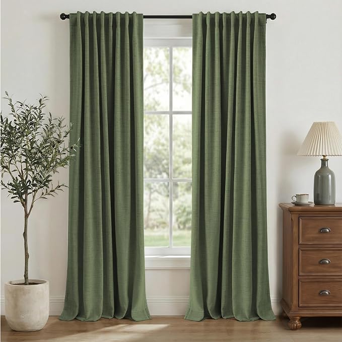 INOVADAY 100% Blackout Linen Curtains by INOVADAY