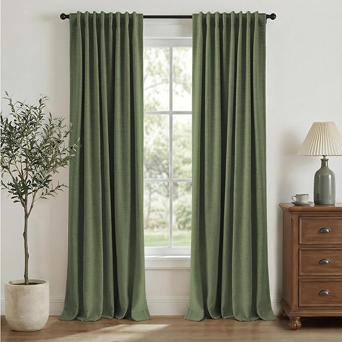 INOVADAY 100% Blackout Linen Curtains by INOVADAY